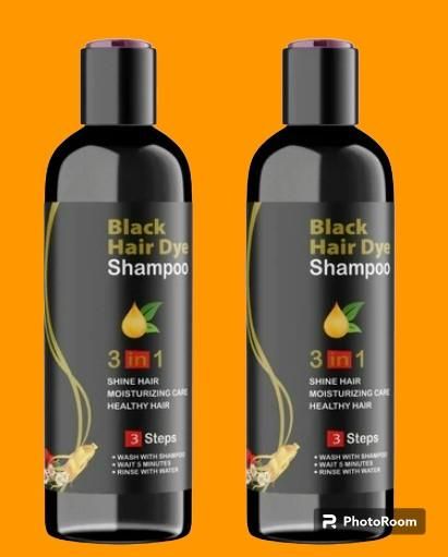 3 in 1 Black Hair Dye Shampoo (Pack of 2)